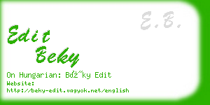 edit beky business card